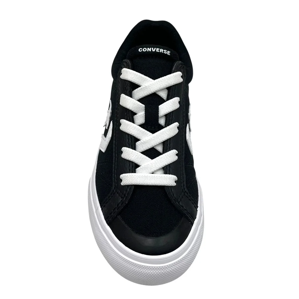 Converse Little Boys Slip-on Skate Sneaker Sz 12 Black-White Canvas Casual Shoes